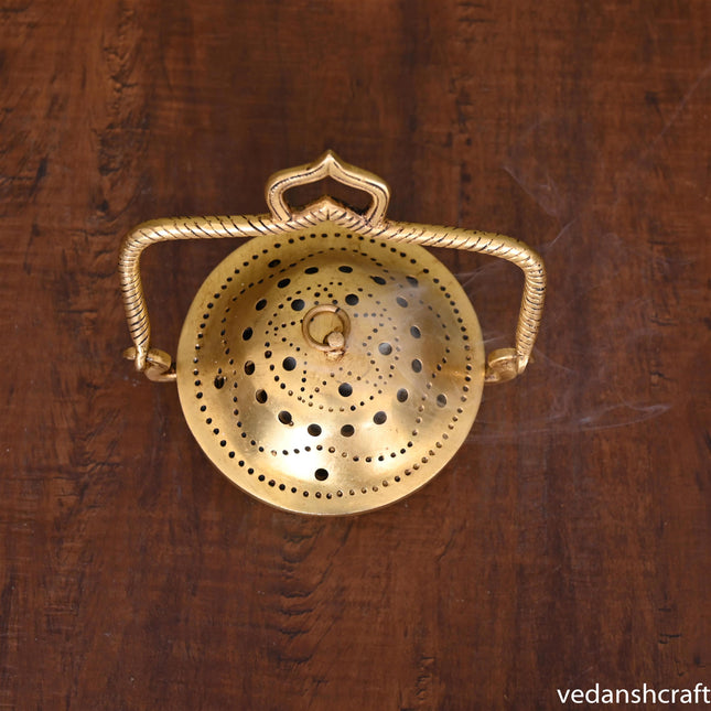 Brass Dhoop Dani & Incense Holder (7.2 Inch)