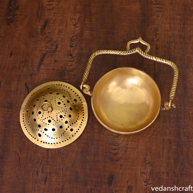Brass Dhoop Dani & Incense Holder (7.2 Inch)