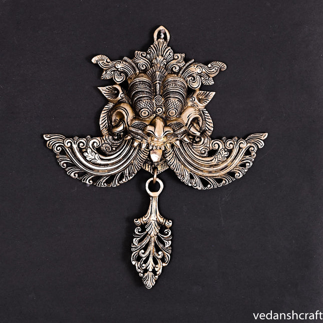 BRASS YALI FACE DOOR KNOCKER (12 INCH)