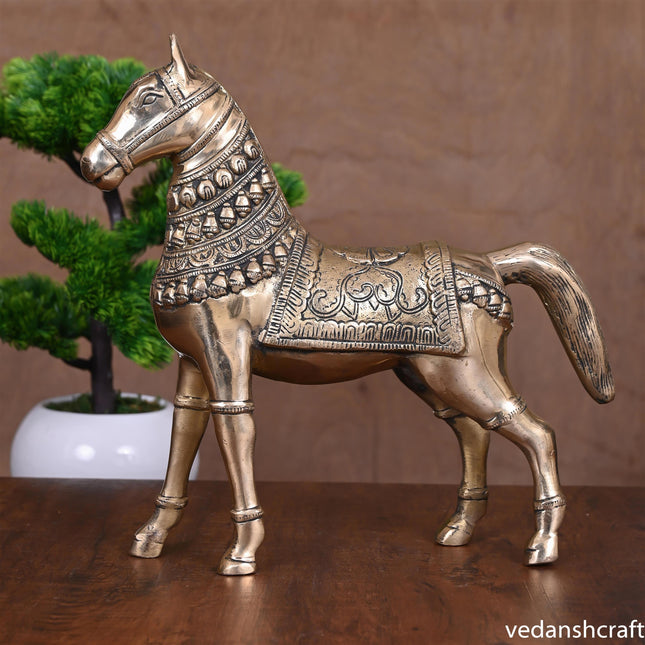 Brass Royal Horse Statue