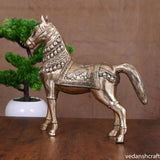 Brass Royal Horse Statue (11.5 Inch)