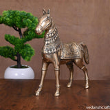 Brass Royal Horse Statue (11.5 Inch)