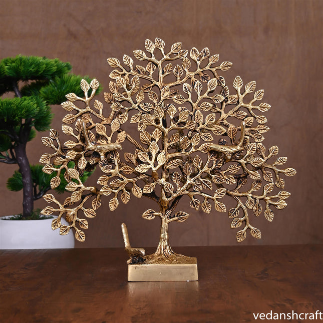 Brass Kalpvriksha Table Decor (11 Inch)