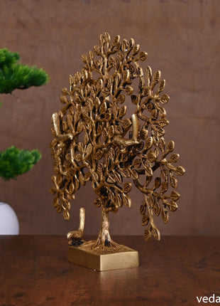 Brass Kalpvriksha Table Decor (11 Inch)