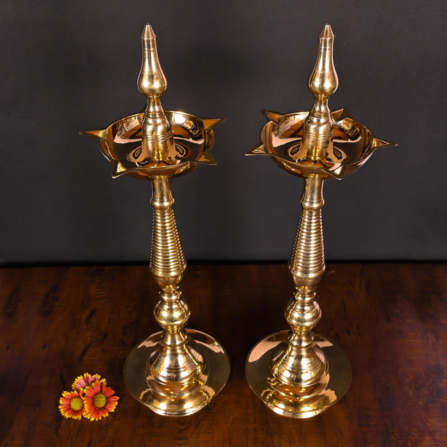 Brass Divine Samai Lamp Pair (18 Inch)