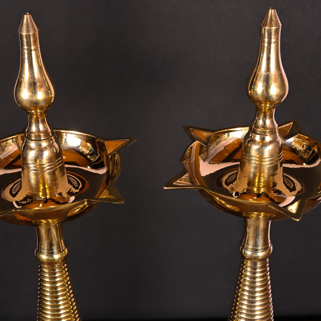 Brass Divine Samai Lamp Pair (18 Inch)
