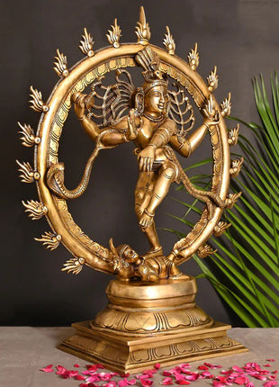 Brass Nataraja Dancing Shiva Superfine Idol (23.5 Inch)