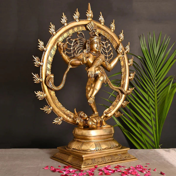 Brass Nataraja Dancing Shiva Superfine Idol (23.5 Inch)