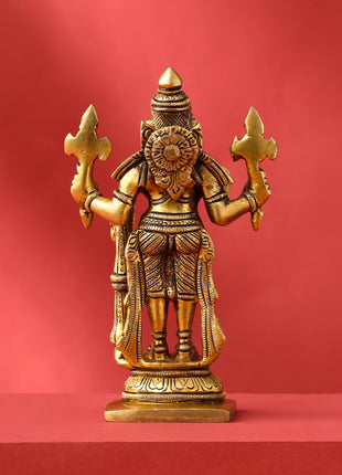 Brass Superfine Standing Narsimha Idol (6 Inch)