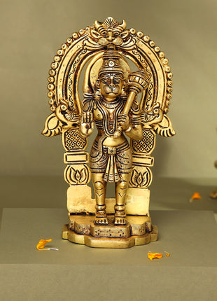 Brass Lord Hanuman Frame Idol (8.5 Inch)