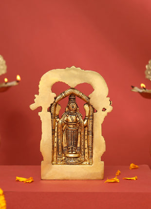 Brass Frame Tirupati Balaji/Venkateshwar Idol (5.5 Inch)