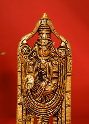 Brass Tirupati Balaji/Venkateshwar Idol (8 Inch)
