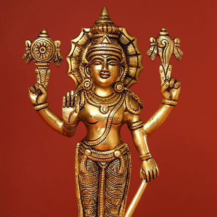 Brass Lord Balaji with Sri Devi and Bhudevi Idols Set