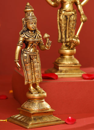 Brass Lord Balaji with Sri Devi and Bhudevi Idols Set