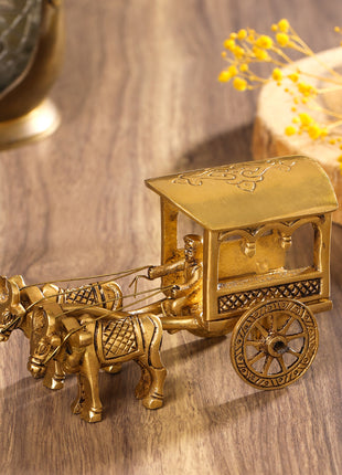 Brass Double Bullock Cart (3 Inch)
