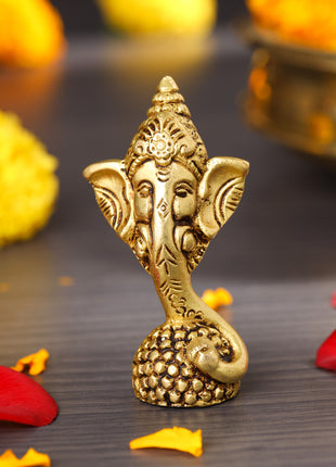 Brass Modern Ganesha Table Top Idol (3.5 Inch)