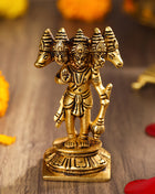 Brass Panchmukhi Hanuman Idol (4 Inch)