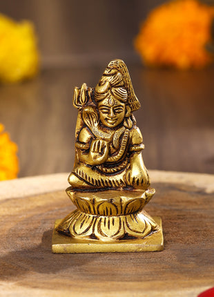 Brass Lord Shiva Idol (3 Inch)