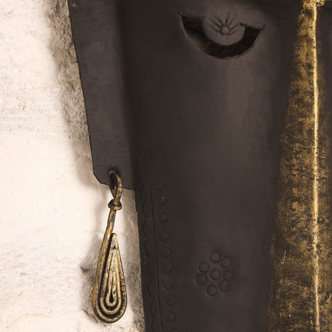 Dhokra Tribal Face Wall Hanging (23.5 Inch)