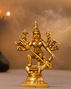 Brass Goddess Mahishasura Mardini Idol (7 Inch)