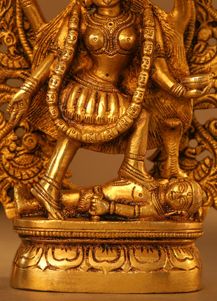 Brass Superfine Goddess Kali Idol (8 Inch)