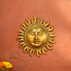 Brass Sun Face Wall Hanging (9.5 Inch)