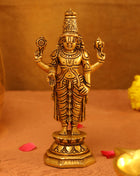Brass Superfine Tirupati Balaji/Venkateshwar Idol (6 Inch)