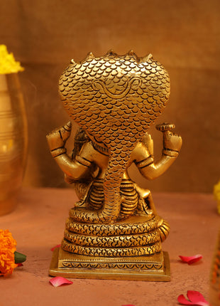 Brass Lakshmi Narsimha Idol (6 Inch)