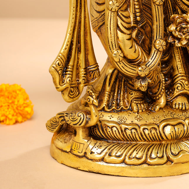 BRASS SUPERFINE RADHA KRISHNA STATUE (12.5")