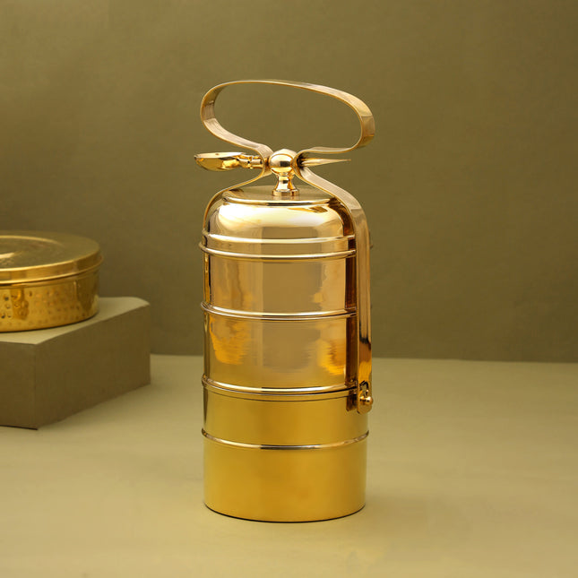 Brass Tiffin Box (12 Inch)