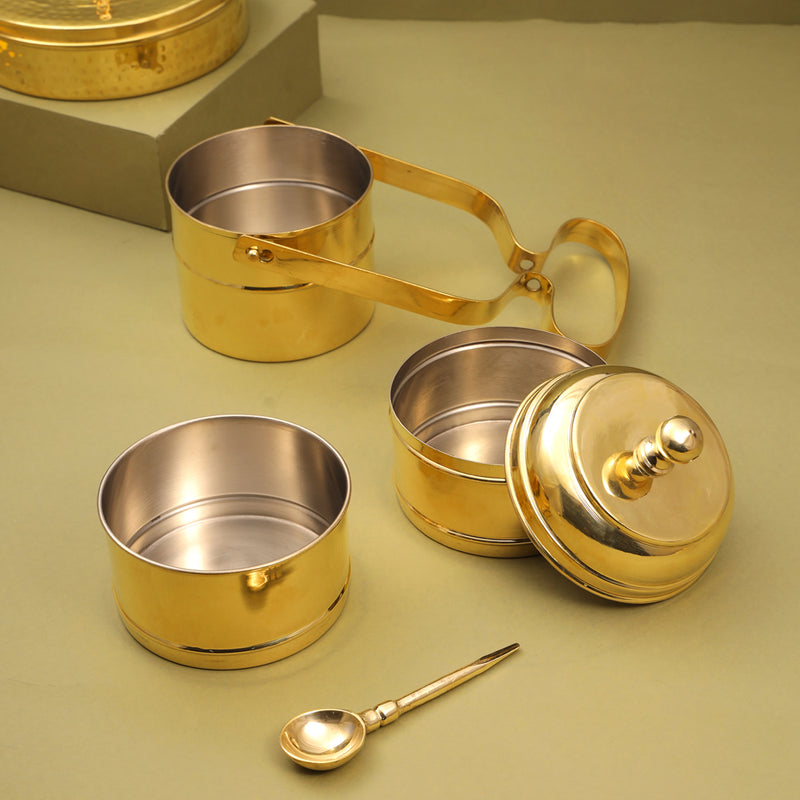 Brass Tiffin Box 12 Inch Vedansh Craft brass-tiffin-box-12-inch-vedansh-craft