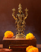 Brass Superfine Tirupati Balaji/Venkateshwar Idol (9 Inch)