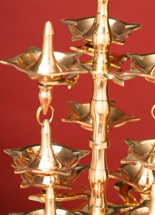 Brass Decorative Multi Wick Lamp (20 Inch)