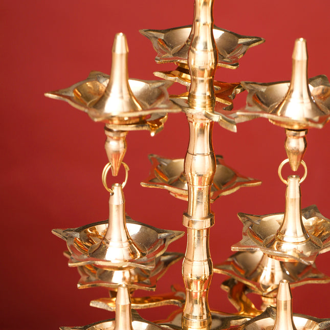 Brass Decorative Multi Wick Lamp (20 Inch)