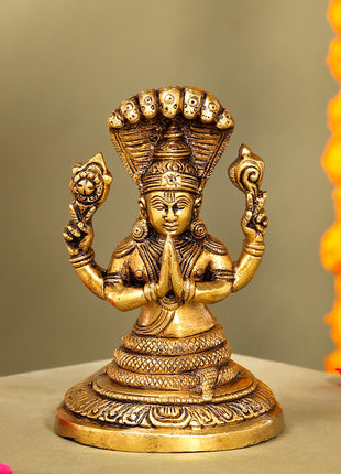 Brass Superfine God Patanjali Idol (4.5 Inch)