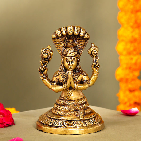 Brass Superfine God Patanjali Idol (4.5 Inch)