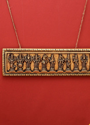 Brass Dashavatar/ Vishnu Avatar Wall Hanging (4 Inch)