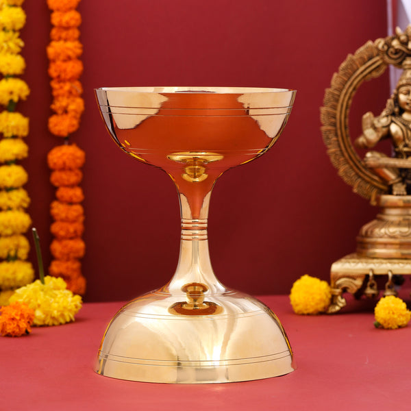 Brass Akhand Diya (10 Inch)