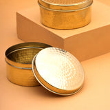 Brass Laddu Four Box Set With Lid