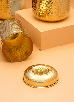 Brass Container Set With Lid