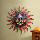 Brass Dhokra Sun Face Wall Hanging (13.5 Inch)