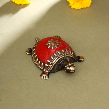 Brass Dhokra Tortoise Vastu/Feng Shui (1.5 Inch)