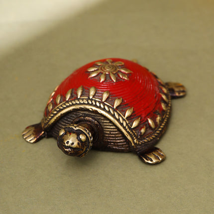 Brass Dhokra Tortoise Vastu/Feng Shui (1.5 Inch)