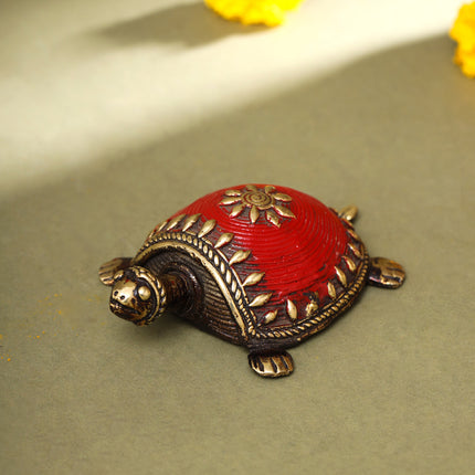 Brass Dhokra Tortoise Vastu/Feng Shui (1.5 Inch)