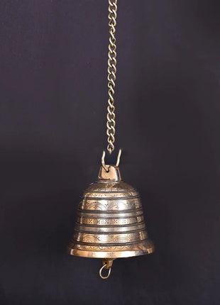 Brass Wall Hanging Temple Bell (25 Inches)